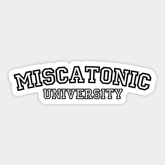 Miscatonic University Sticker by mike11209